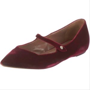 Tabitha Simmons Mellisa Red Suede Pointed Toe Ballet Flats Size 40